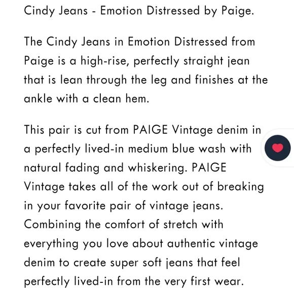 NWOT Women's Paige Cindy Emotion Distressed Jeans - Picture 13 of 14